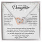To My Daughter | Never Forget That I Love You - Interlocking Hearts necklace