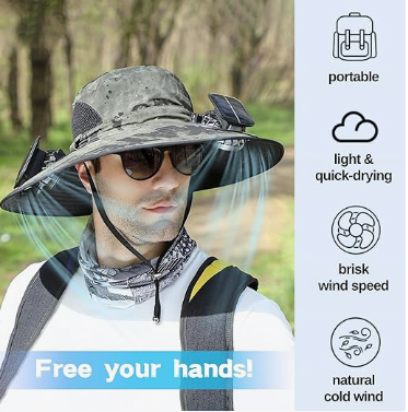 Solar Breeze Hat Fan